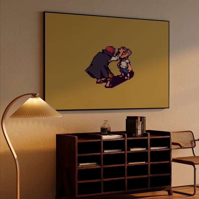 Shanks gives Luffy the straw hat