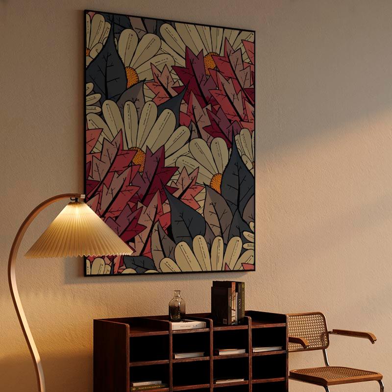 An autumn flower garden