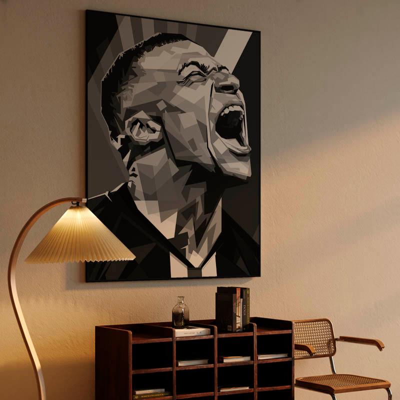 Kylian Mbappé in wpap Black &amp; white