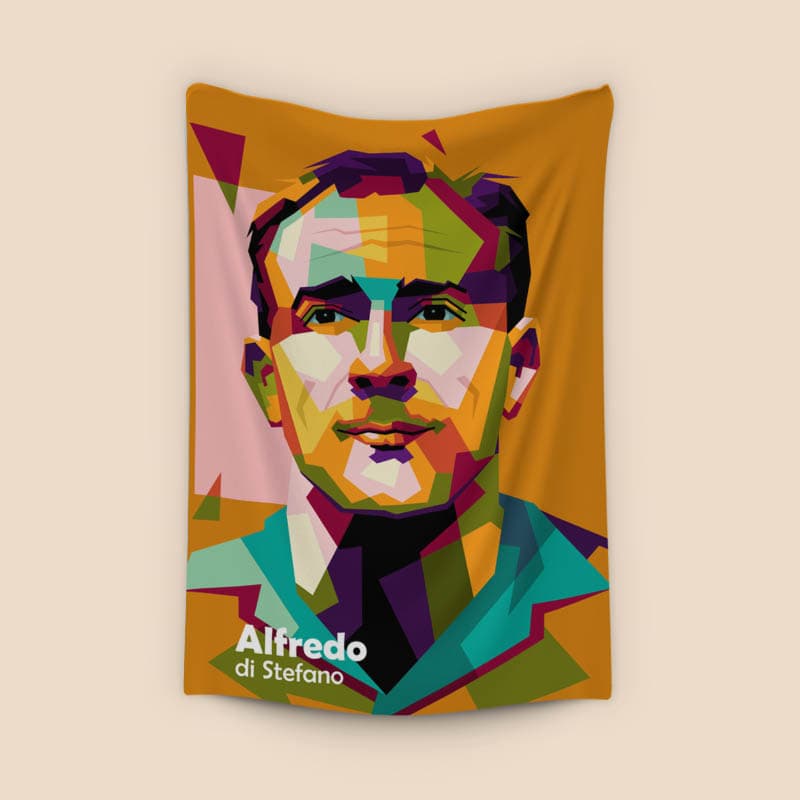 Alfredo di Stefano in wpap pop art