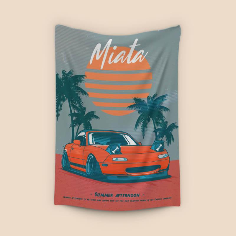 Miata JDM car with summer vibe