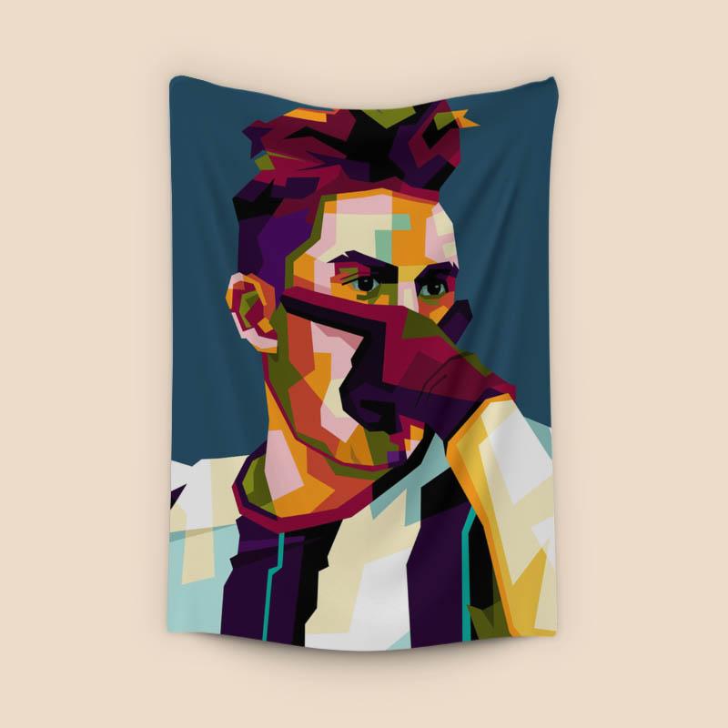 Popular Football Dybala mask in wpap art
