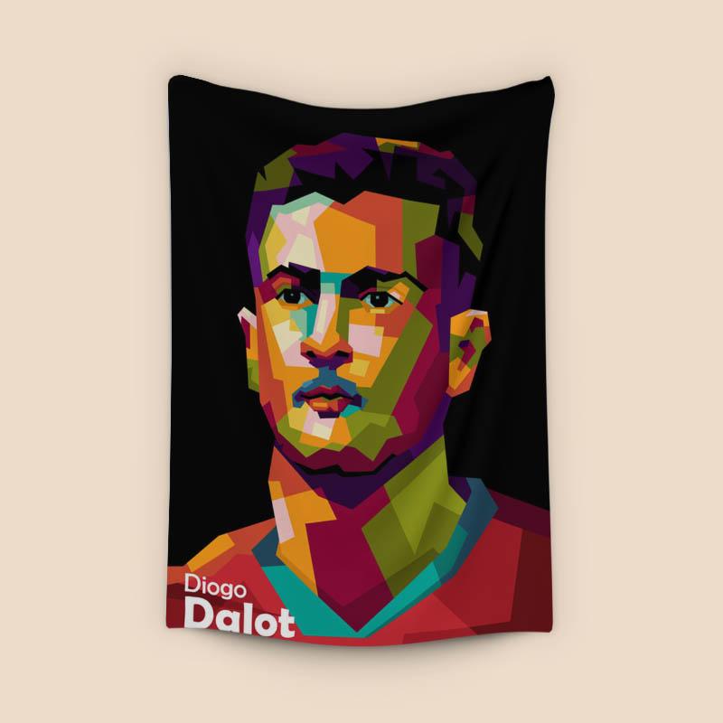 Trending football Diogo Dalot in Pop art