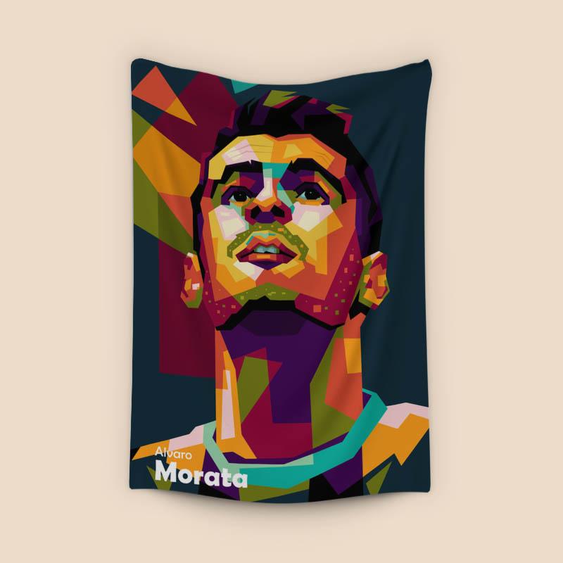 Alvaro Morata in wpap pop art