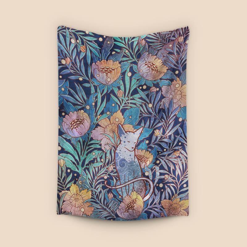 Sphynx and willow bloom