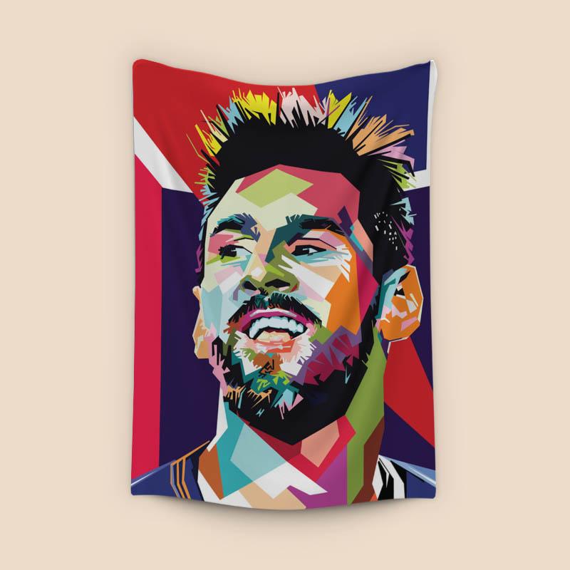 Lionel Messi in wpap pop art