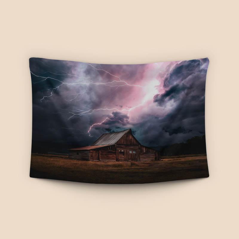 Storm over the cabin