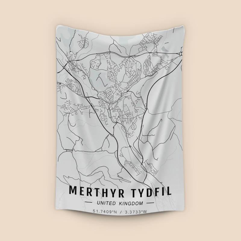 Merthyr Tydfil map