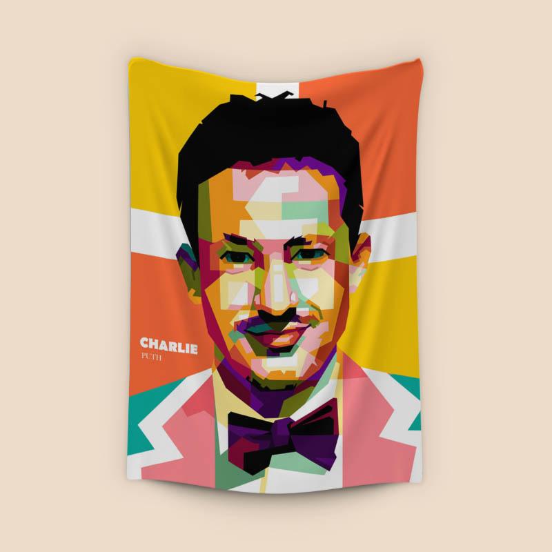 Charlie Puth in wpap pop art
