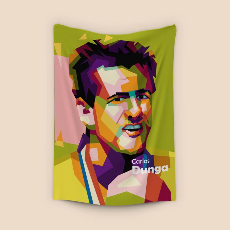 Footballer Carlos Dunga in WPAP POP ART
