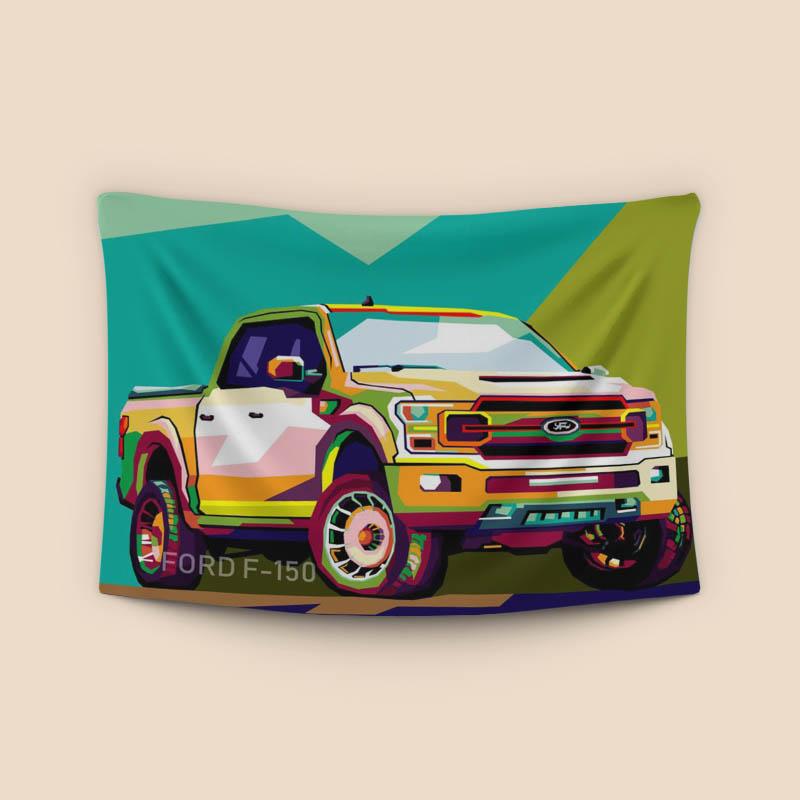 Amazing illustration truck car Ford F150