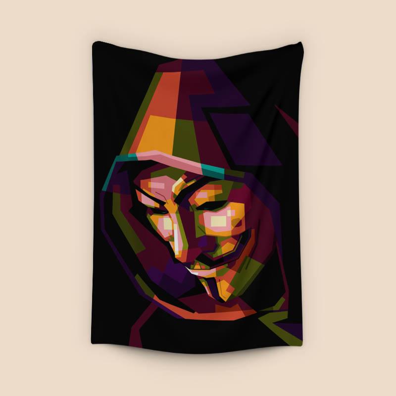Anonymous Vendetta in wpap pop art