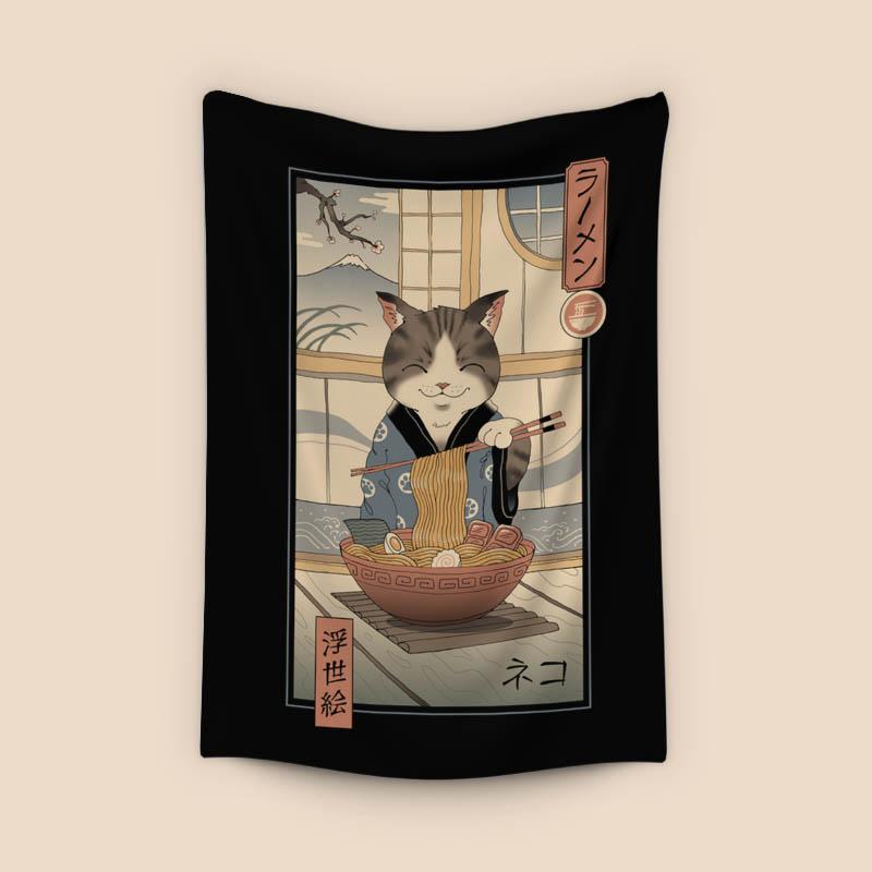Neko Ramen Ukiyo-e