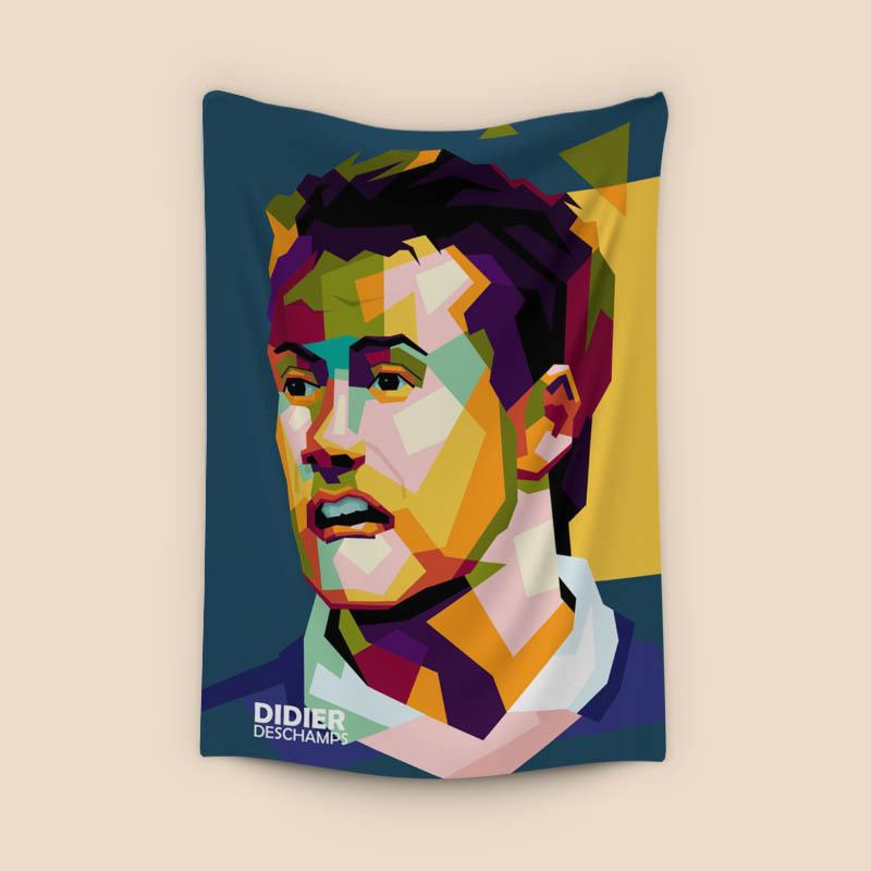 Legend Football Didier Deschamps in wpap art