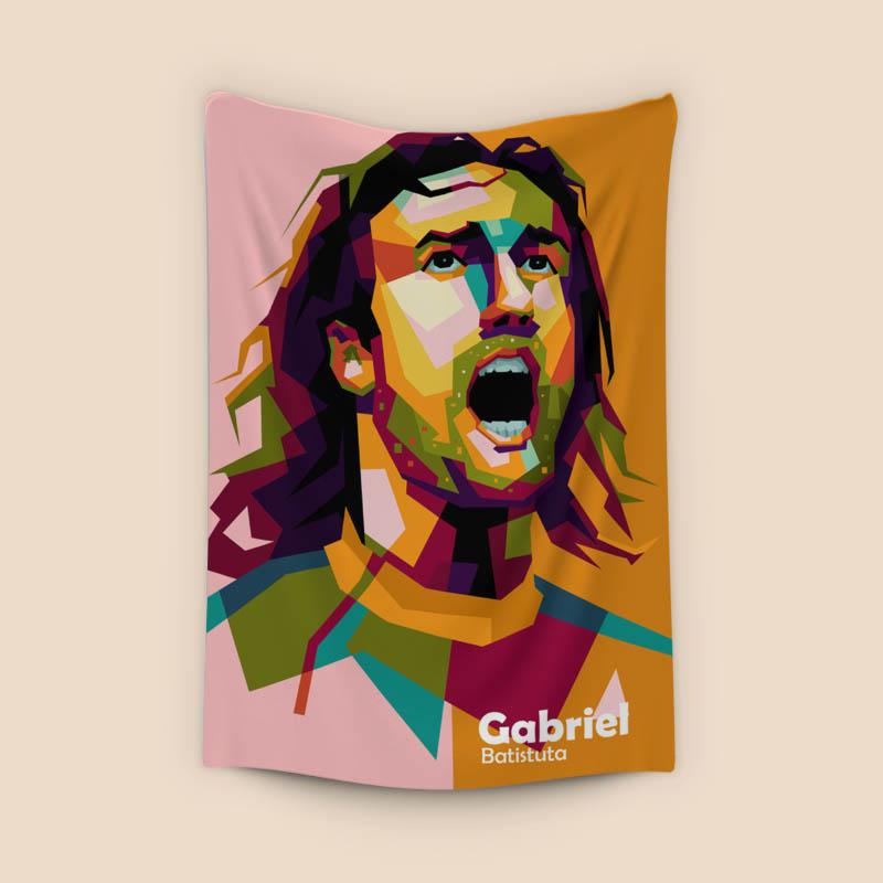 Gabriel Batistuta in wpap pop art