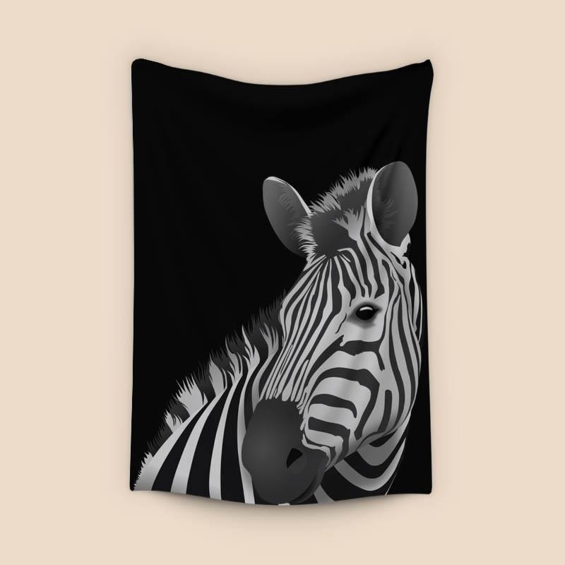 Zebra - black background