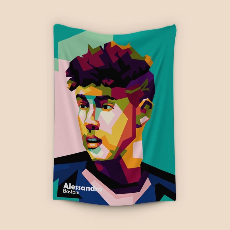 Alessandro Bastoni in wpap pop art