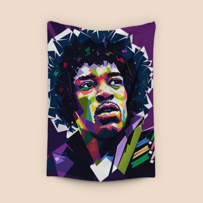 Jimi Hendrix in wpap pop art