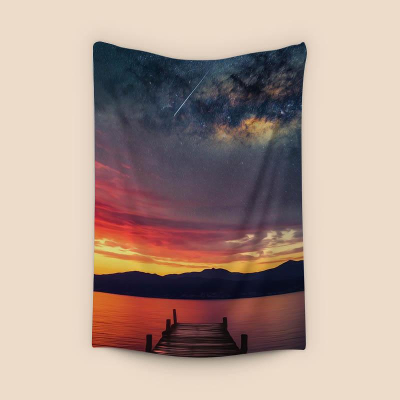 Space view over the lake