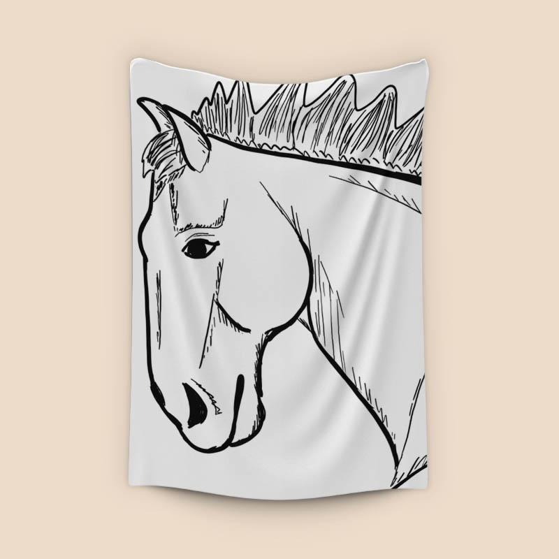 Black and white, horse head
