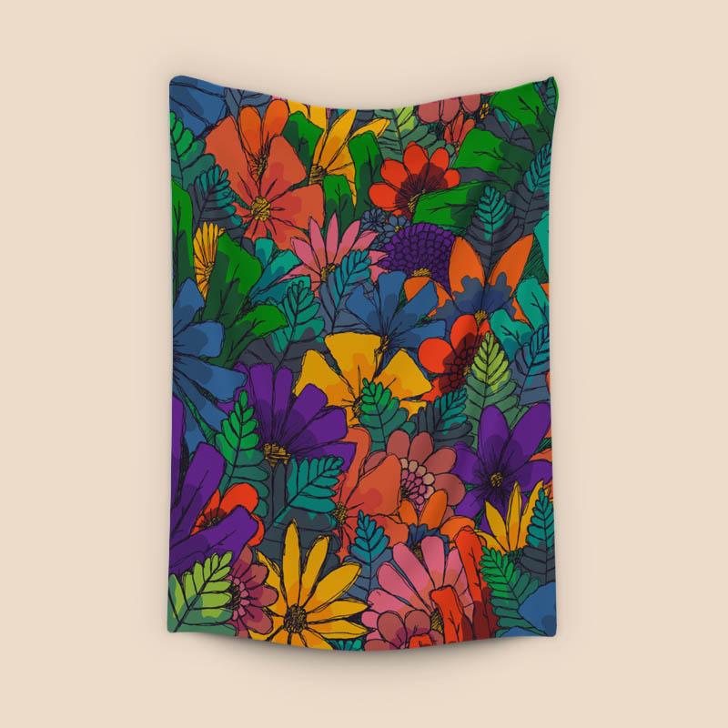 Garden of spring flowers