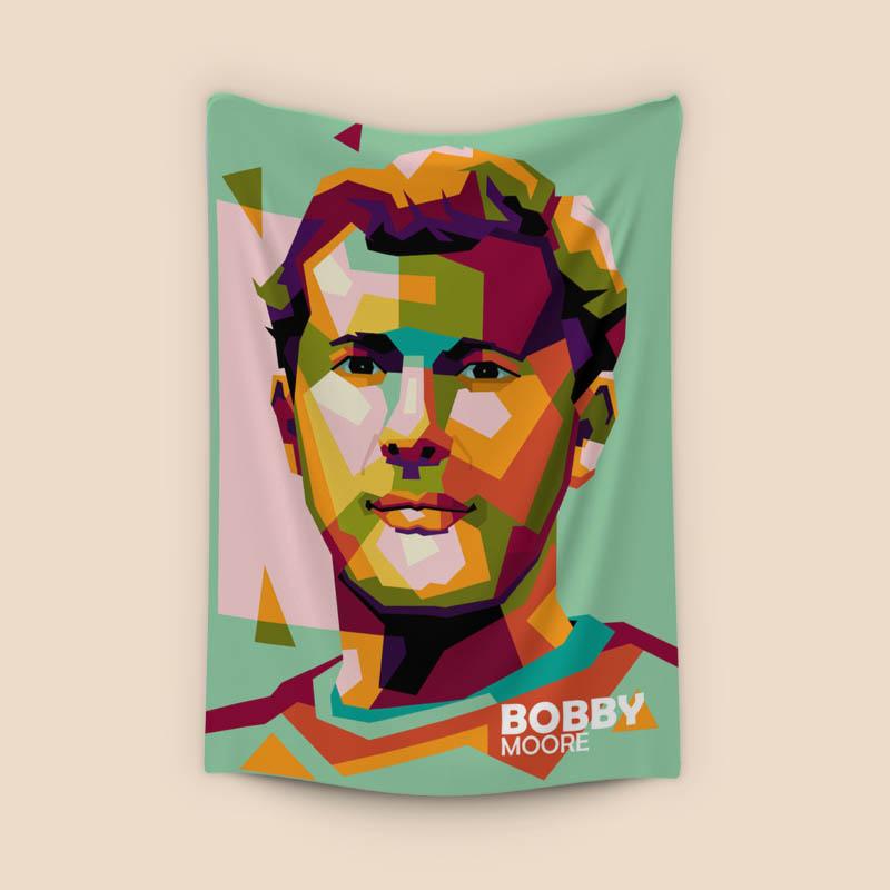 Bobby Moore in legend pop art