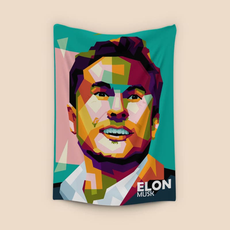 Elon Musk in trending pop art