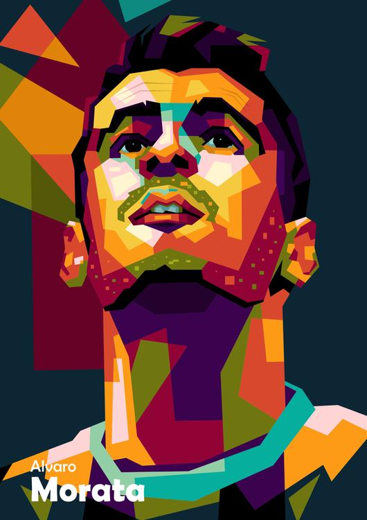 Alvaro Morata in wpap pop art