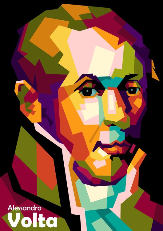 Alessandro Volta in pop art