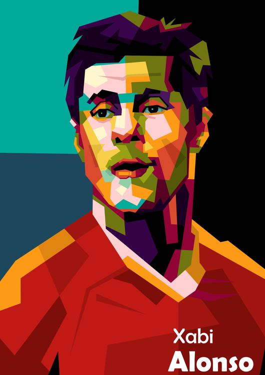 Xabi Alonso in amazing pop art