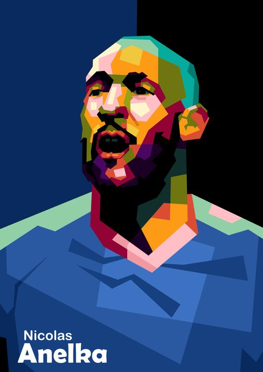 Nicolas Anelka in wpap pop art
