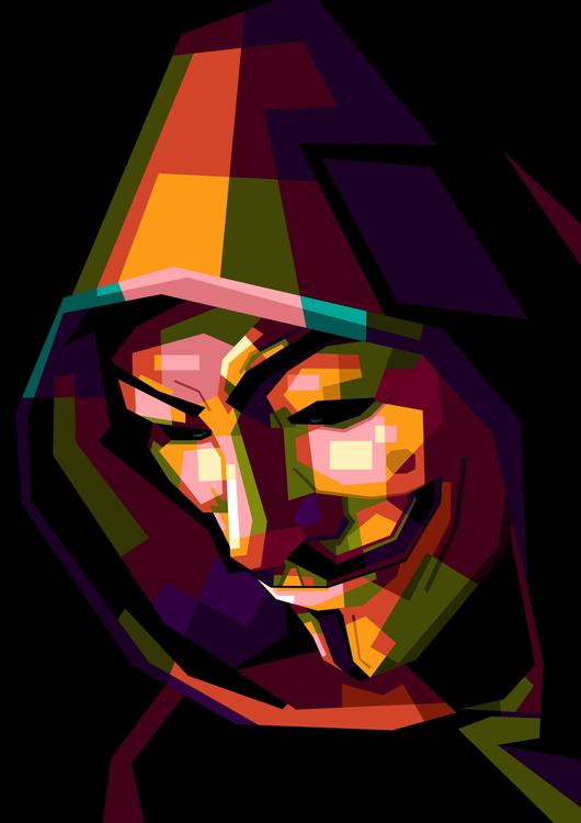 Anonymous Vendetta in wpap pop art