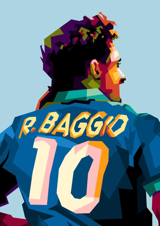 Roberto Baggio in wpap pop art