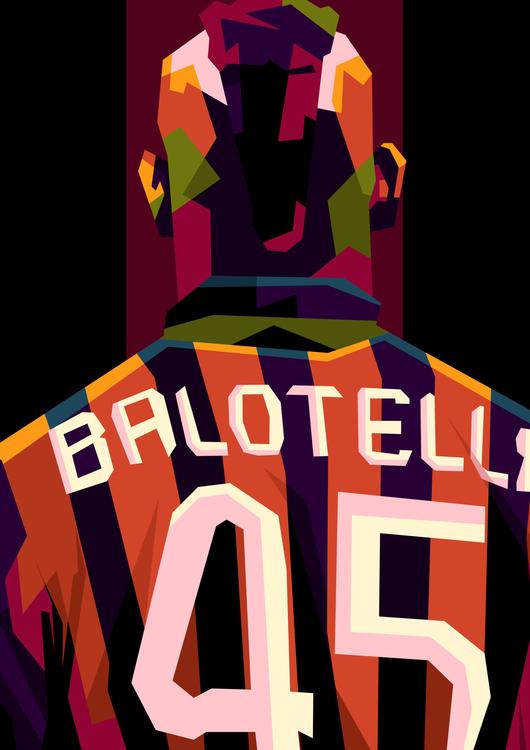 Mario Balloteli in amazing pop art