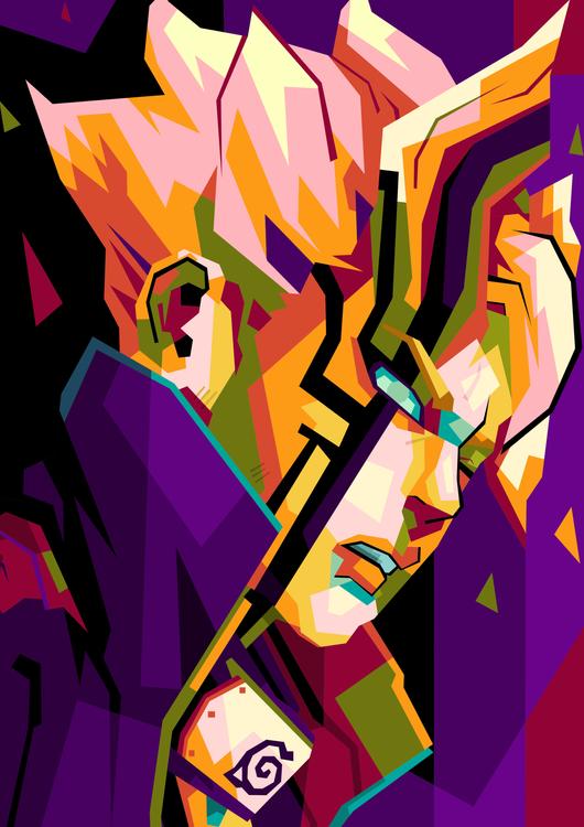 Boruto mode Karma in pop art