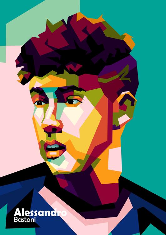 Alessandro Bastoni in wpap pop art