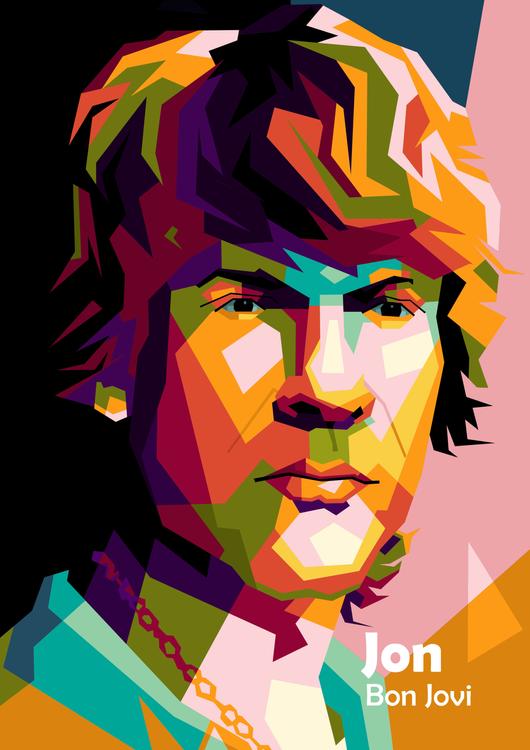 Bon Jovi in amazing pop art design