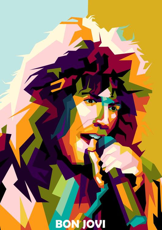 The Rockstar in amazing illustration