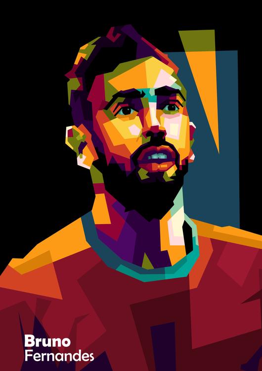 Bruno Fernandes in wpap pop art