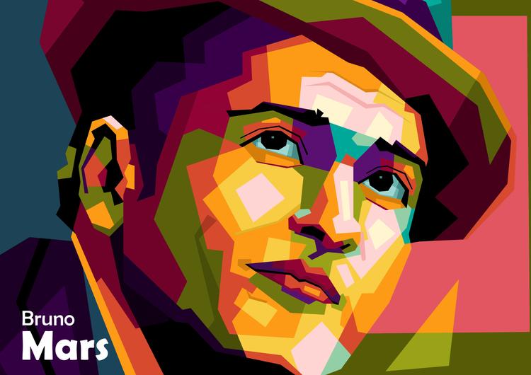 Bruno Mars in wpap art
