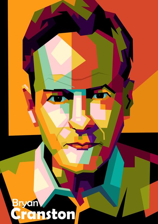 Bryan Cranston in wpap pop art
