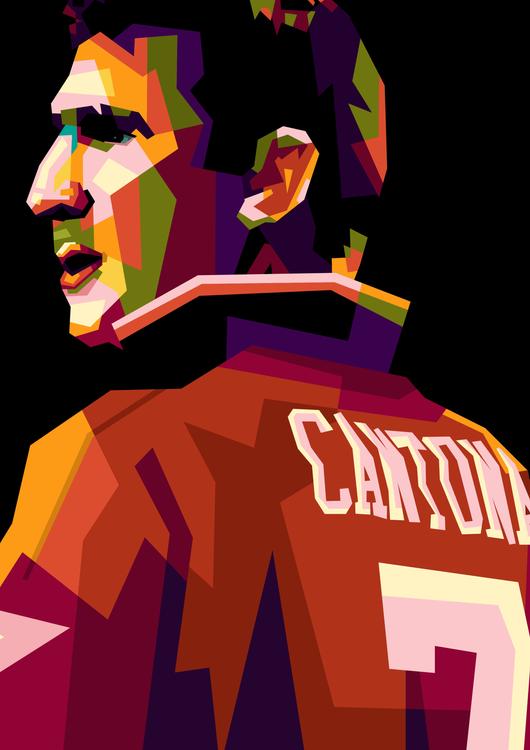 Eric Cantona in wpap pop art