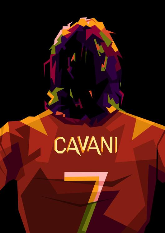 Edinson Cavani in amazing pop art