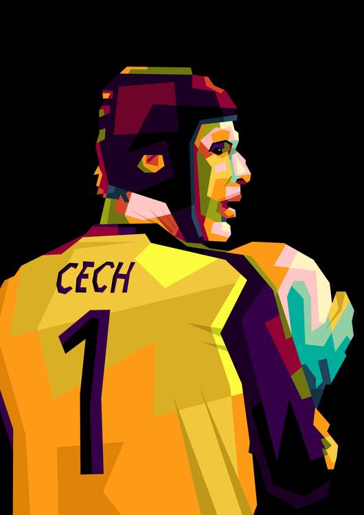 Petr Cech in wpap pop art