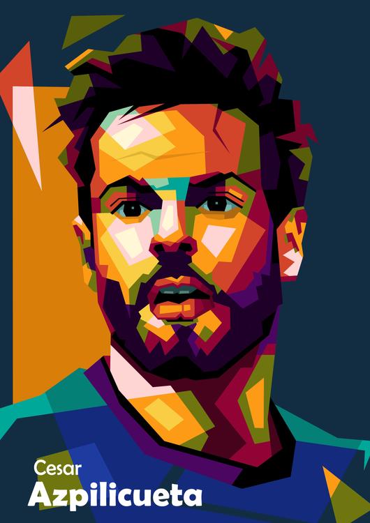 Cesar Azpilicueta in amazing pop art