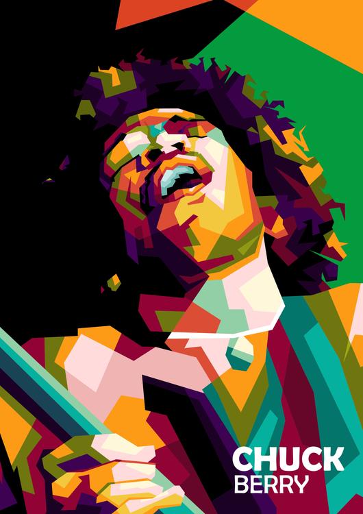 Legend Music Chuck Berry in pop art