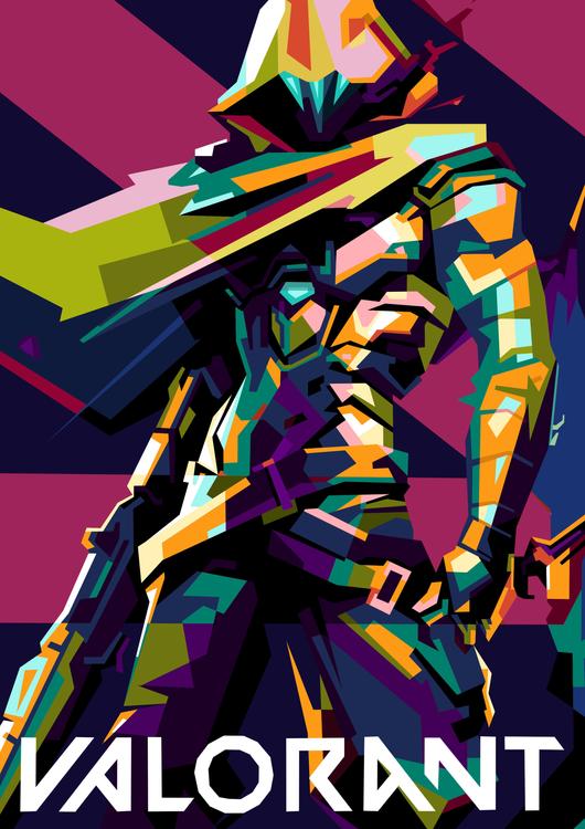 Valorant in wpap pop art