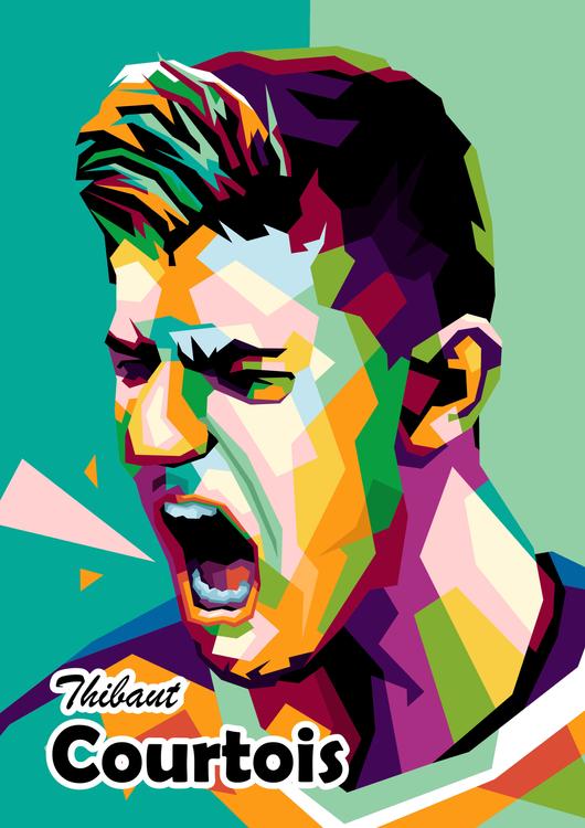 Thibaut Courtois in wpap pop art