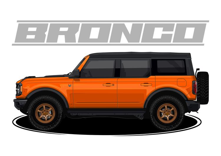 Ford Bronco Car Canvas Ford