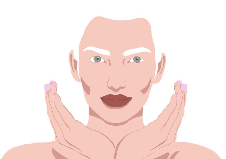 Futurist woman portrait